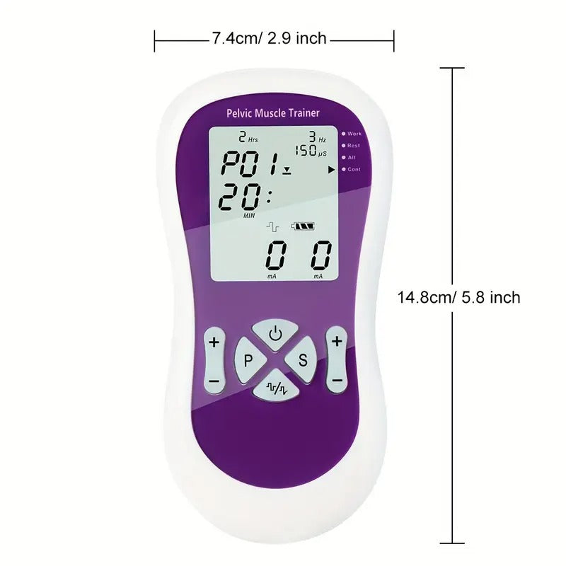 Pelvifine KM518 Women’s Kegel Exerciser - 8 Program TENS Unit for Bladder Control & Pelvic Floor Strengthening, Battery-Powered EMS Device with Electrode Probe, Postpartum Rehabilitation & Incontinence Relief, Discomfort