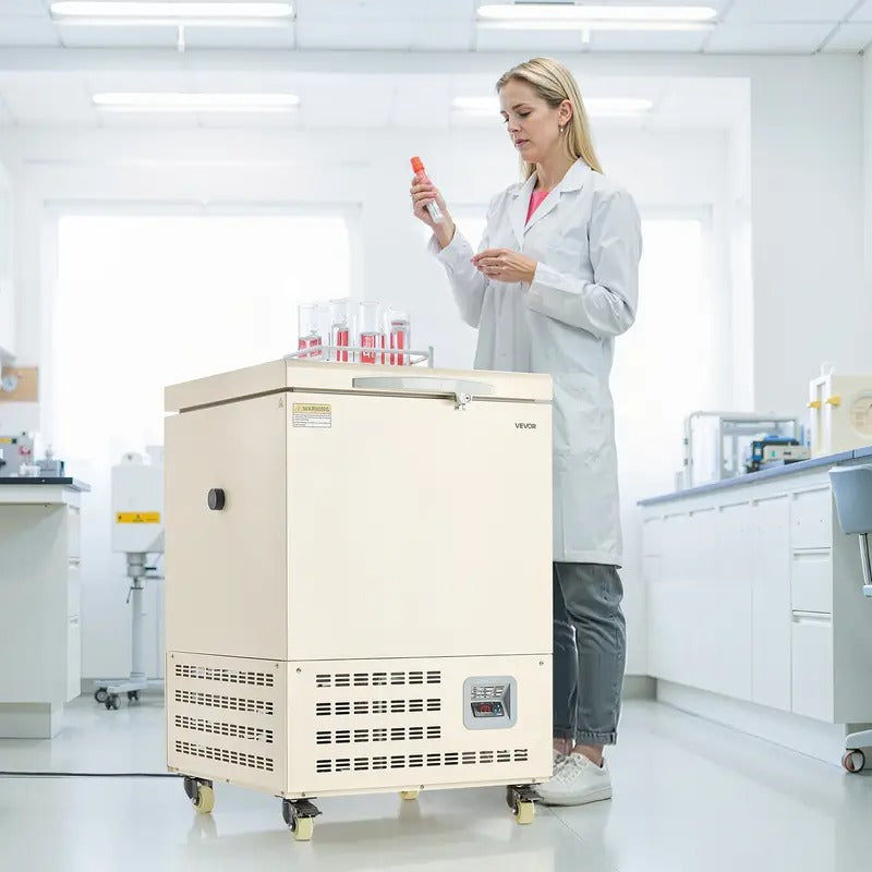 VEVOR Ultra Low Temperature Freezer Lab Freezer 58 L −40 ℉ to −123 ℉ Adjustable Temp