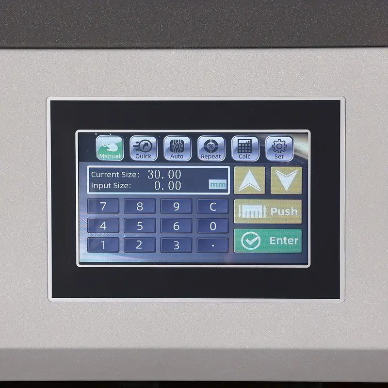 Heavy Duty Electric Hydraulic Paper Cutter, 26" Cutting Width, 3.14" Thickness, 110V with 7" Touchscreen Numerical Control – Durable Metal Construction for Precision Paper Trimming,