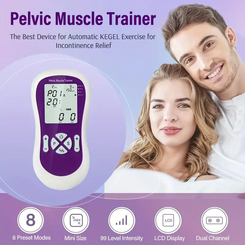 Pelvifine KM518 Women’s Kegel Exerciser - 8 Program TENS Unit for Bladder Control & Pelvic Floor Strengthening, Battery-Powered EMS Device with Electrode Probe, Postpartum Rehabilitation & Incontinence Relief, Discomfort