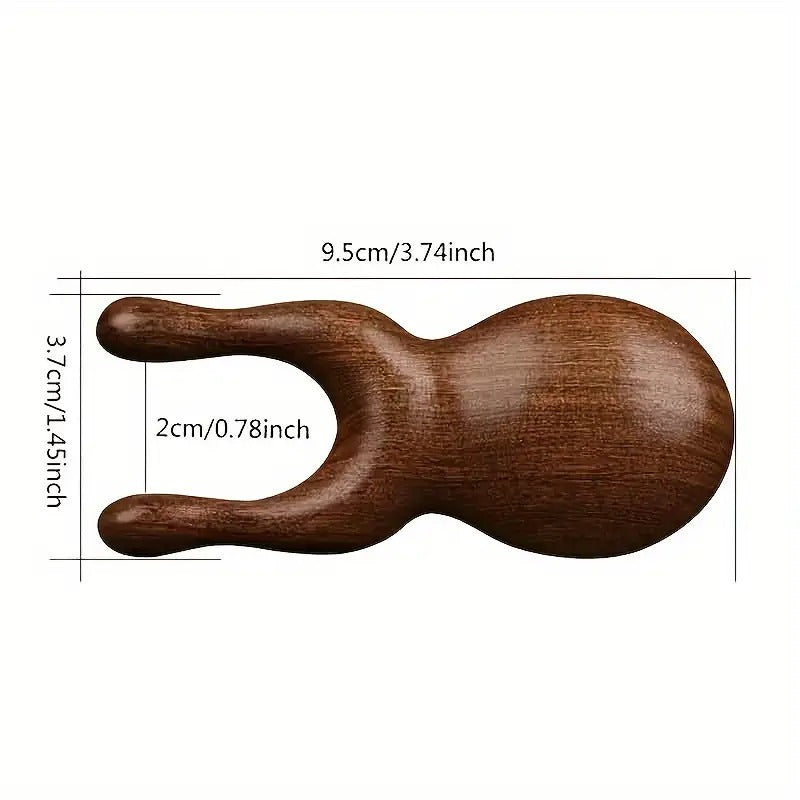 Natural Sandalwood Eye Nose Face Massager - Handheld Wooden Acupressure Tool for Puffiness & Dark Circles, Battery-Free Facial Massage to Relax &, Promotes Circulation & Light Beige Health, Nose Massager,