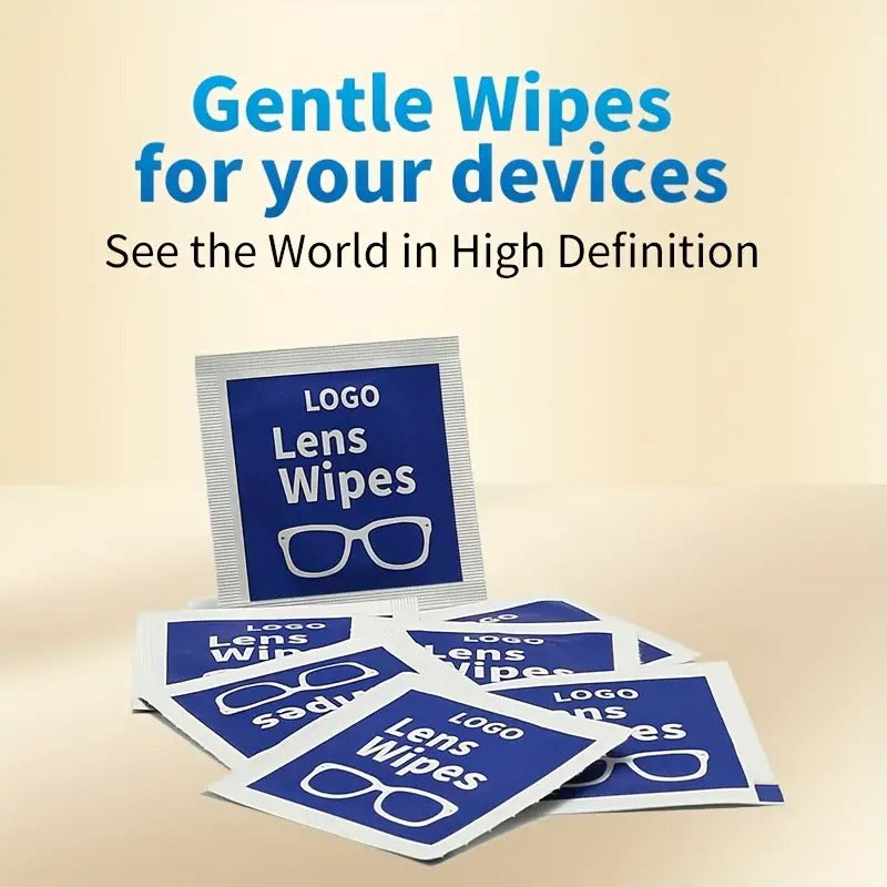 500pcs Of Lens Wipes - Pre-moistened Glasses Lens Cleaning Wipes - Individually Wrapped Scratch And Streak Free Glasses Wipes Lens Cleaning, for Fashion Glasses And Camera Lenses