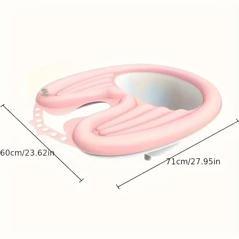 4pcs Inflatable Shampoo Basin, Mobile Portable Shampoo Basin With Air Pump And Drainage, Soft And Comfortable Lightweight Shampoo Basin, Suitable For The Elderly, Disabled, Pregnant Women, Injured, Bedridden, Can Be Folded For Storage