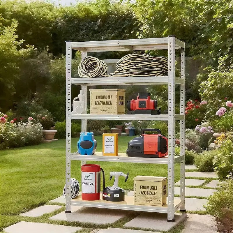 2200LBS Garage Storage Shelving Unit, 72"H 5-Tier Heavy Duty Storage Shelves, Adjustable Industrial Utility Shelf, Metal Rack for Basment Pantry Closet, Garage, Utility Shelves