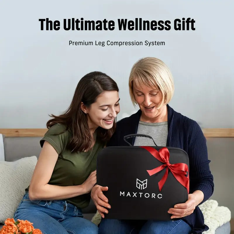 Cordless & Foot Air Compression Massager - Wireless Deep Tissue with Adjustable intensity, Portable Wrap for Athletes, Gym, Home Use - with Carry Case - Ideal Gift for Men, Women, Parents - & Fast, Athletic Tool, Sleek