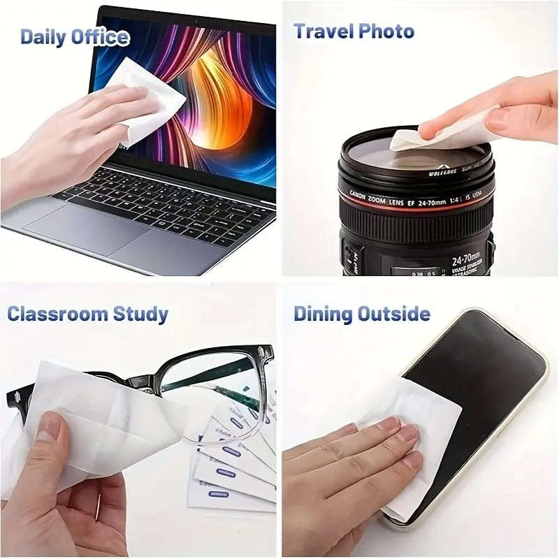 500pcs Of Lens Wipes - Pre-moistened Glasses Lens Cleaning Wipes - Individually Wrapped Scratch And Streak Free Glasses Wipes Lens Cleaning, for Fashion Glasses And Camera Lenses