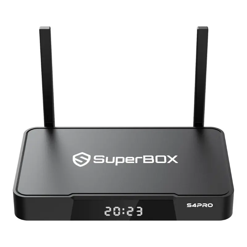 SuperBox S4 Pro Android TV Box | 4K UHD Streaming with Voice Control, Dual-Band WiFi, 2GB RAM + 32GB Storage, Parental Lock & Time-Shift Playback