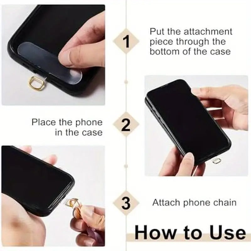 Set of 2 Pearl Beaded Lanyards for Mobile Phones, Designed for Crossbody And Wrist Use, Featuring Tether Tabs Suitable for Various Phone Cases, Bags, And Purses.