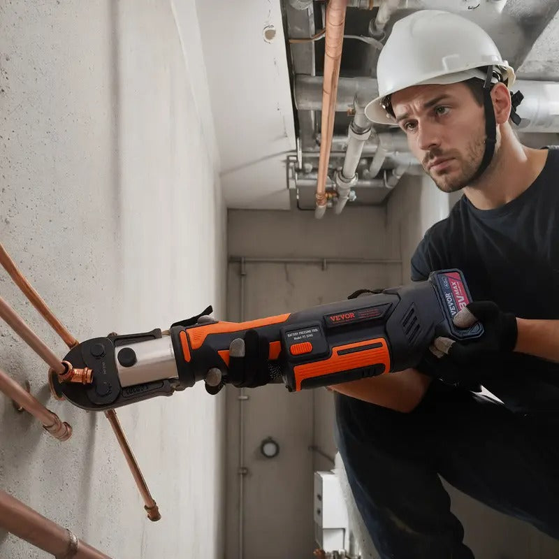 VEVOR Pro Press Tool Pipe Crimping Kit Press Tool Battery Kit with 6 Jaws