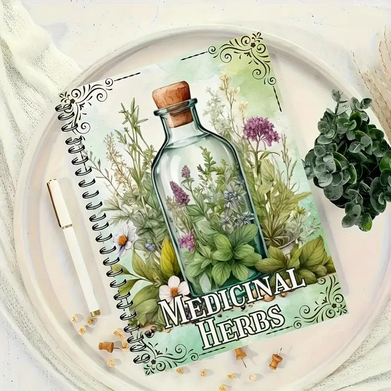 1 Herbal Manual Study Plan Notepad - 35-Page Premium Botanical Medicine Reference Guide with Herbal Profiles, Photos & Plant Screens for Classroom, Office, Travel - Herb Lovers' Essential, Herbal Medicine Guide, Botanical