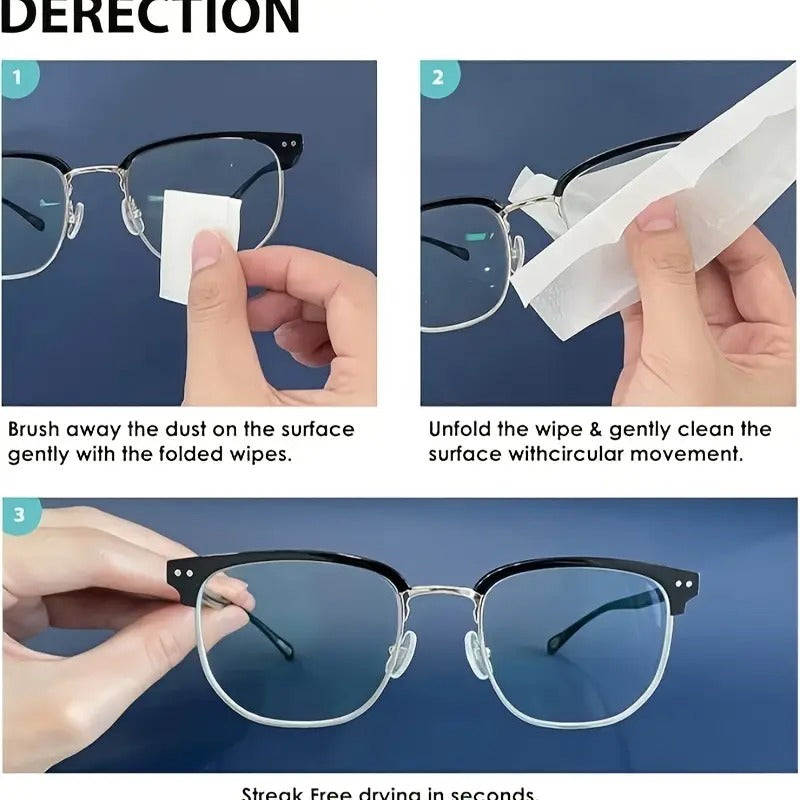 500pcs Of Lens Wipes - Pre-moistened Glasses Lens Cleaning Wipes - Individually Wrapped Scratch And Streak Free Glasses Wipes Lens Cleaning, for Fashion Glasses And Camera Lenses