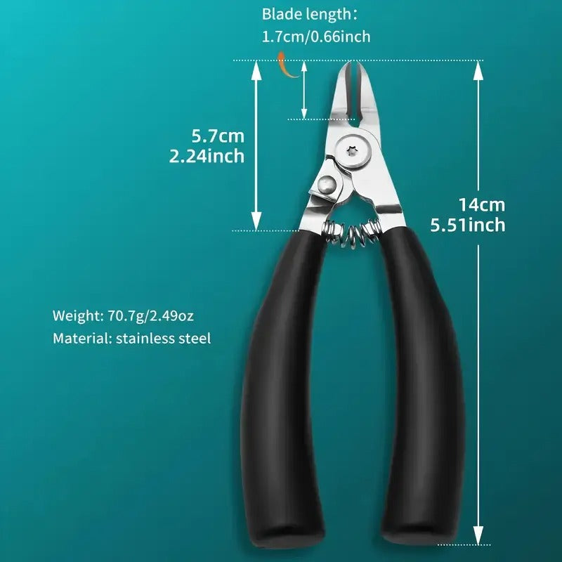 Stainless Steel Toenail Clipper with Sharp Curved Blade - Precision Trimming for Thick & Ingrown Nails, Ergonomic Black Handles, Odorless Pedicure Tool for Men & Seniors,