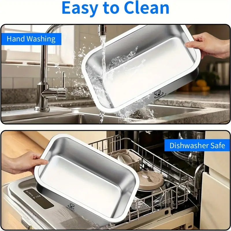 Misofog 2pcs Stainless Steel Dog Bowls for Large Dogs, 1.25 Gallons High Capacity Metal Dog Food Bowls, Extra Large Dog Bowl, Extra Large Water Bowl for Dog