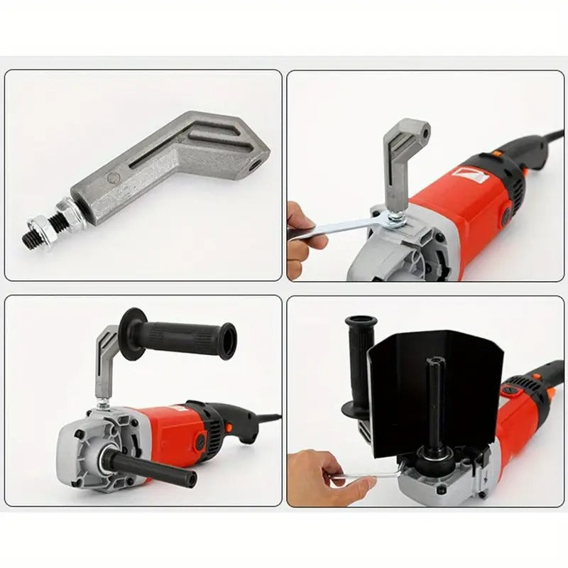 Electric Drum Sander Polisher 1400W 6 Gear Adjustable Speed Wire Drawing Machine with 3 Wheels