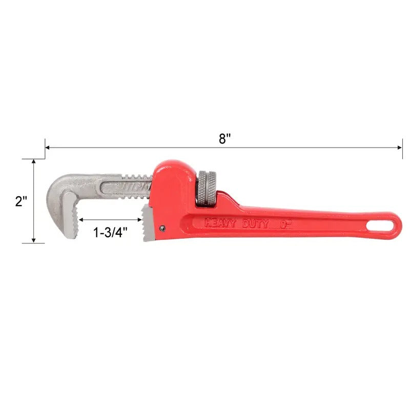 4pcs Heavy Duty Adjustable Pipe Wrench Set - 8", 10", 14", 24" Water Alloy Steel Grip Plumber'S Tools with Red Handles for Precision Plumbing, Mechanical Operation, Industrial