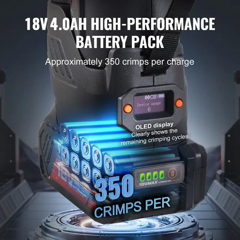 VEVOR Pro Press Tool Pipe Crimping Kit Press Tool Battery Kit with 6 Jaws
