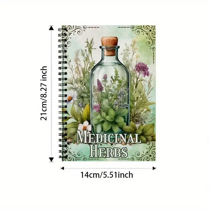 1 Herbal Manual Study Plan Notepad - 35-Page Premium Botanical Medicine Reference Guide with Herbal Profiles, Photos & Plant Screens for Classroom, Office, Travel - Herb Lovers' Essential, Herbal Medicine Guide, Botanical