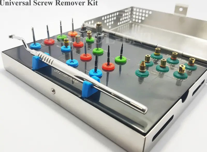 Dental Implant Fixture Fractured Universal Screw Removal Kit Remover Driver