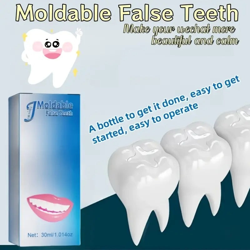 DIY dentures, thermoplastic dentures, suitable for missing teeth, large cracks and other decorations, fashionable decorations, adjustable dentures, easy to use, unisex, suitable for daily life and dating