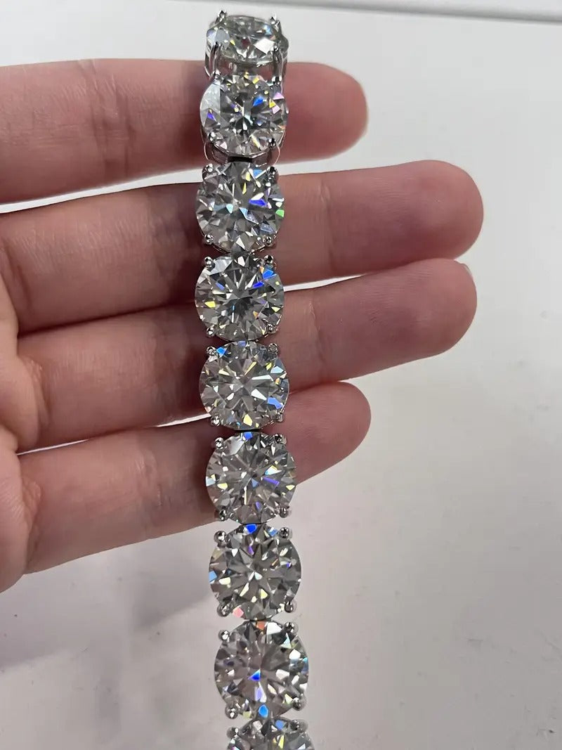 1pc Moissante Tennis Necklace 85ct from round cut D color VVS1 Moissante Classic necklace for men and women