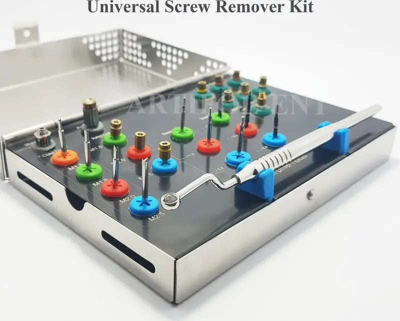 Dental Implant Fixture Fractured Universal Screw Removal Kit Remover Driver