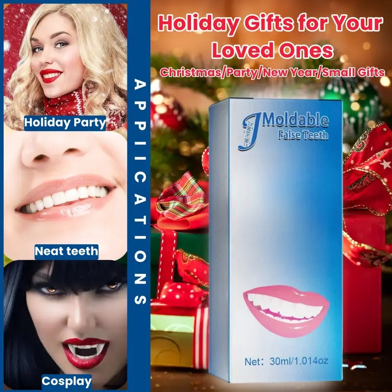 DIY dentures, thermoplastic dentures, suitable for missing teeth, large cracks and other decorations, fashionable decorations, adjustable dentures, easy to use, unisex, suitable for daily life and dating