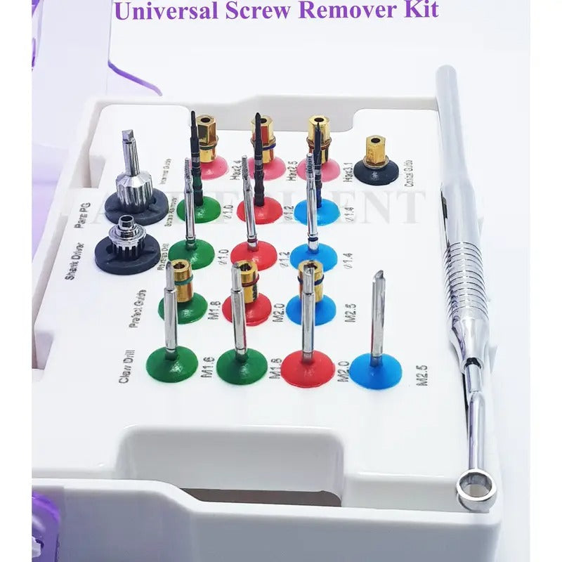 ARTIFOL 20 Pcs Tool Set Universal SRK Broken Screw Removal Kit Screw Remover Kit Instrument with Plastic Box OS1041