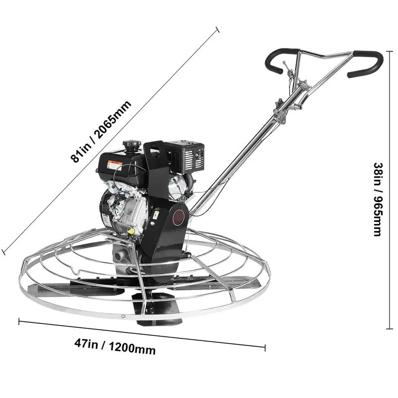 VEVOR Power Walk-Behind Cement Trowel 36 "5.5 HP/46” 14 HP Gas-Powered with Float Pan Blade