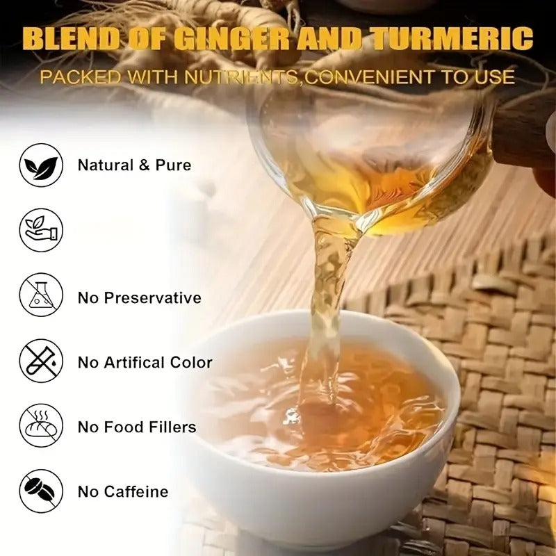Premium Turmeric Ginger Cinnamon Tea Bags - 120 Count, Sugar & Caffeine Free, Allergy-Free Herbal Blend for Relaxation, And Afternoon Office Nerves, Afternoon Relaxation | Natural Tea Blend
