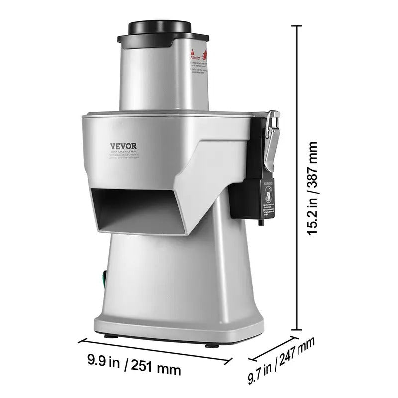VEVOR Electric Vegetable Slicer, 4 in 1 Multifunctional Food Cutter, 200W Vegetable Chopper for Slicing Shredding Dicing and Slitting, with Cut-Resistant Gloves, for Commercial and Home Use