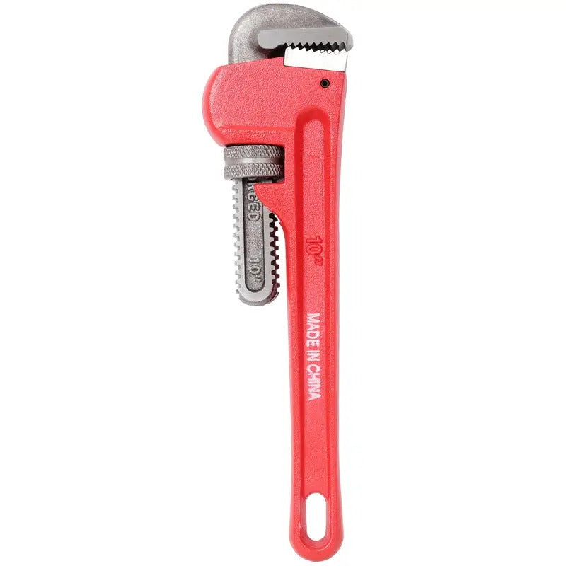 4pcs Heavy Duty Adjustable Pipe Wrench Set - 8", 10", 14", 24" Water Alloy Steel Grip Plumber'S Tools with Red Handles for Precision Plumbing, Mechanical Operation, Industrial