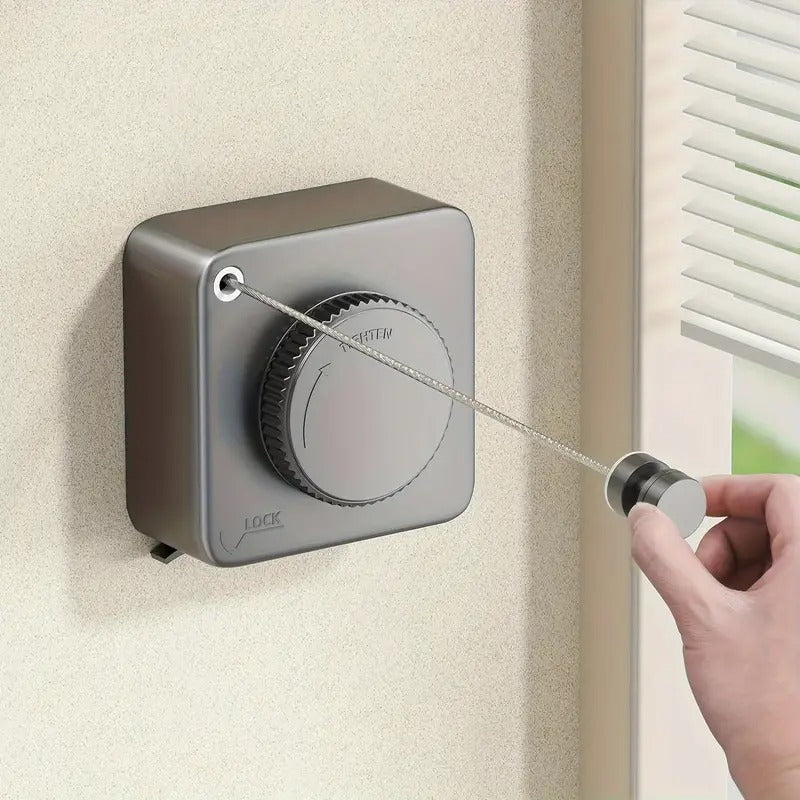 Simple Square Clothline, 188.98 Inches Long, Retractable, Suitable For Home/Bathroom/Balcony, Back-to-school College Supplies, Drying Racks