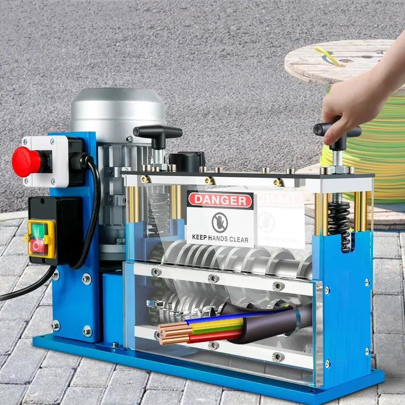 VEVOR Cable Wire Stripping Machine 0.06 inch -1.5 inch, Portable Powered Wire Stripper Machine 11 Channels 10 Blades,Automatic Wire Stripping Tool 75ft/minute,for Recycling Copper Wire