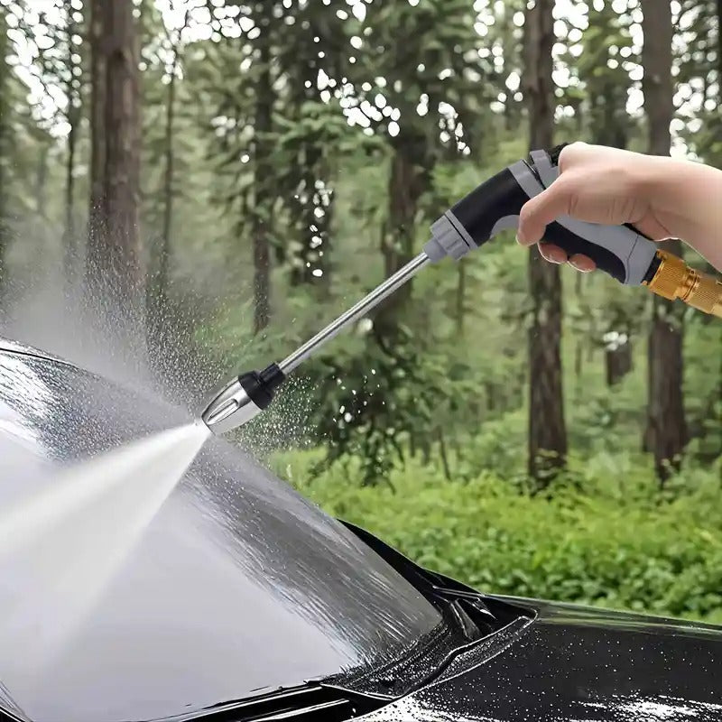 High-Pressure Car Wash Water Gun with Long Handle - 3/4 Inch Durable Plastic Spray Nozzle for Efficient Car Cleaning, Garden Hose Attachment, Ergonomic Design for Home & Vehicle Maintenance