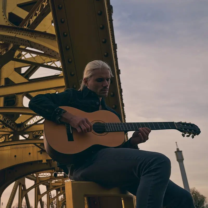 WINZZ TG-C1 39 Inch Classical Acoustic Solid Guitar Kit Nylon strings Guitar For Beginner Adult Teen Guitar With Padded Bag, Foot Stool, Guitar hanger, Digital Tuner For Beginners