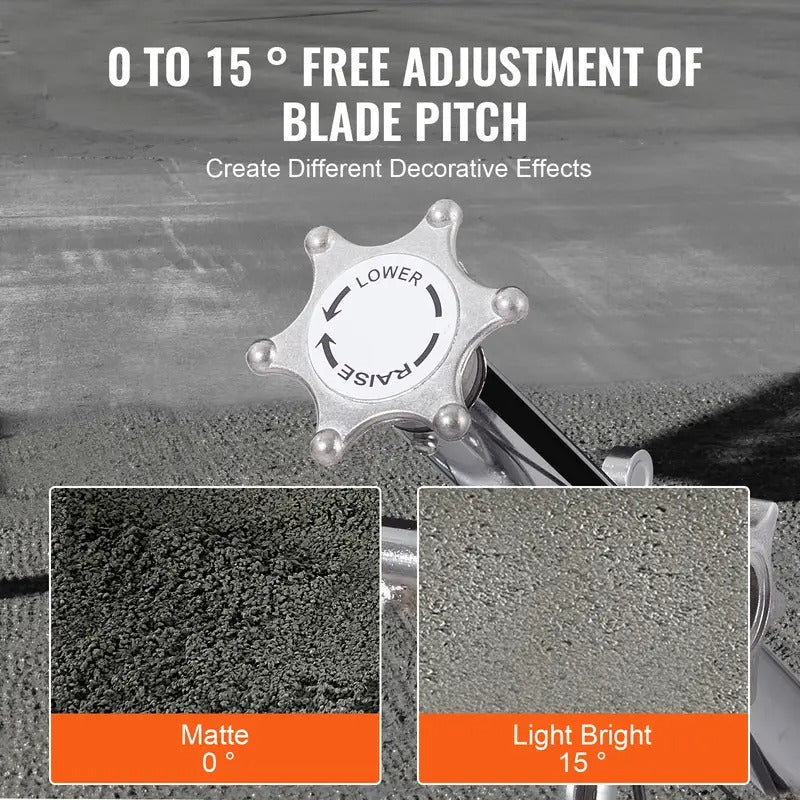 VEVOR Power Walk-Behind Cement Trowel 36 "5.5 HP/46” 14 HP Gas-Powered with Float Pan Blade