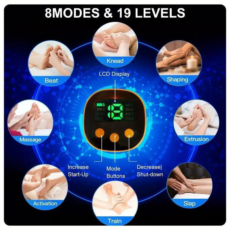 EMS Massage Foot Pad, Foot Muscle Electric Massager, 8 Adjustment Modes And 19 Intensity Massage Foot Pads, USB Charging Full Body Relaxation Massage Foot Pad