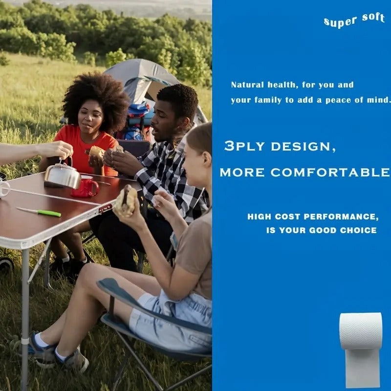 24 Rolls (300 Sheets Total) Super Abundance 100% Bamboo Toilet Paper - 3-Ply, Ultra Absorbent & Lint-Free, Light Beige-Friendly,, No Fragrance - Commercial/RV/Home Use, Extremely