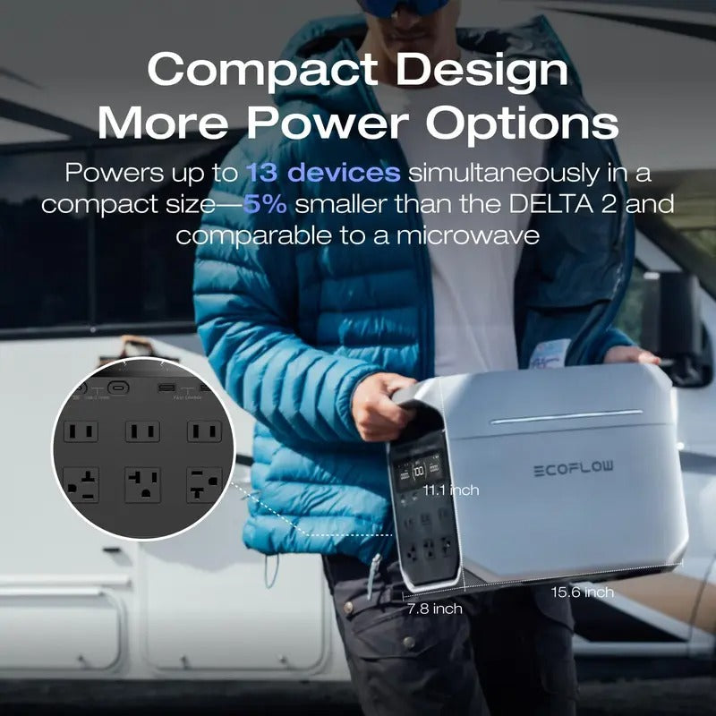 EcoFlow Portable Power Station DELTA 3 PLUS and River 3 Plus 270 (268Wh), LiFePO4 Battery, Fast Charging Solar Power Bank for Outdoor Camping/RV Use