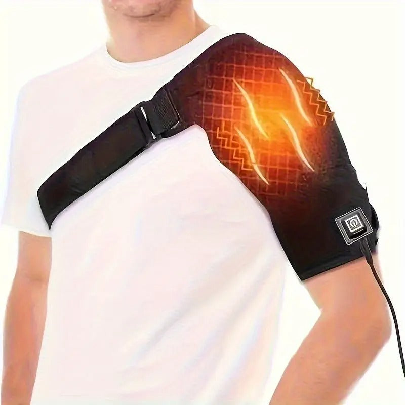 USB Heated Shoulder Massager - 3-speed Temperature Control - Relax knees, keep warm, massage tool, heating pad, Mother'S Day, Father'S Day gift, Valentine'S Day & Birthday Ideal Gift, Men'S & Women'S Fitness Gift