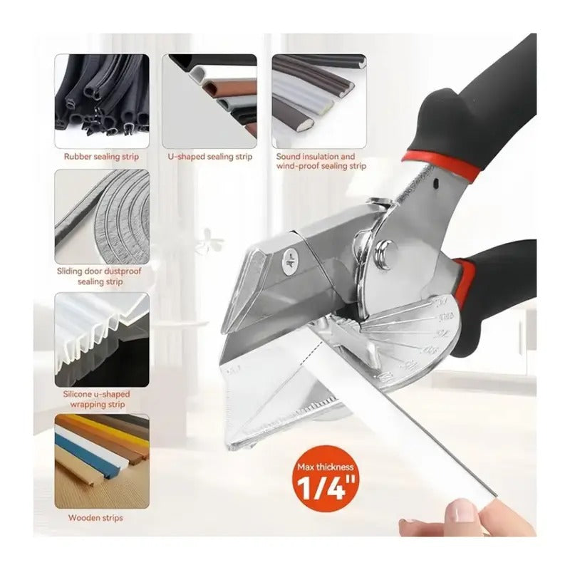 Upgraded Multi Angle Miter Shear Cutter Hand Tools with 2 Blades for Cutting Soft Wood, Plastic, PVC - 45-135 Degree Adjustable Angle Scissors Trim Shears Tools Industrial shears