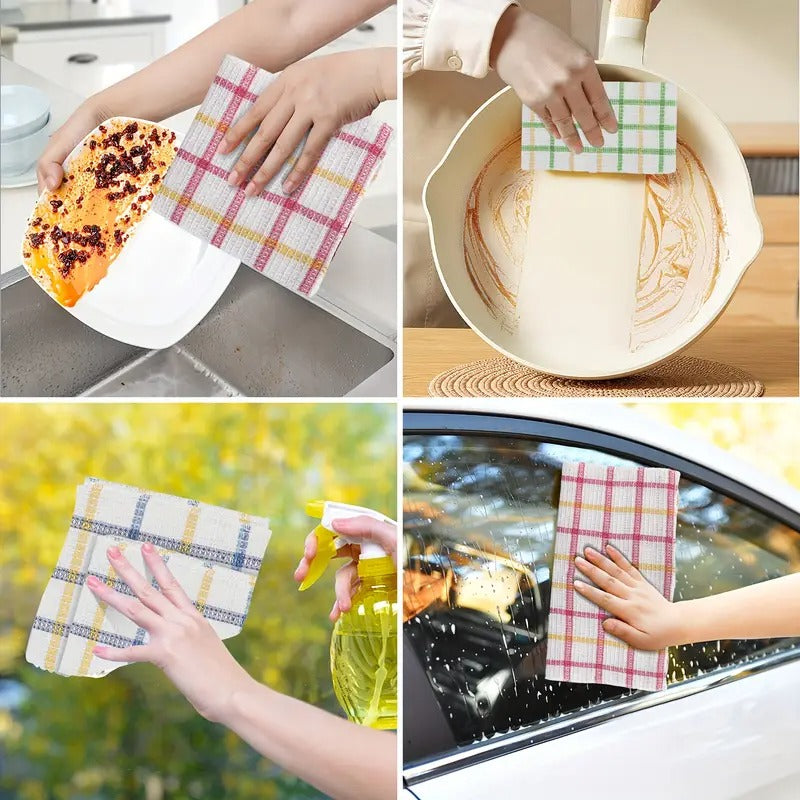 15pcs Soft & Absorbent Kitchen Dish Cloths for Washing Dishes - Dish Cloths & Dish Towels for Efficient Cleaning - Reusable, Durable, 30cm/12in, Ideal for Household Chores Kitchen Towels Dish Rags Dish Towels