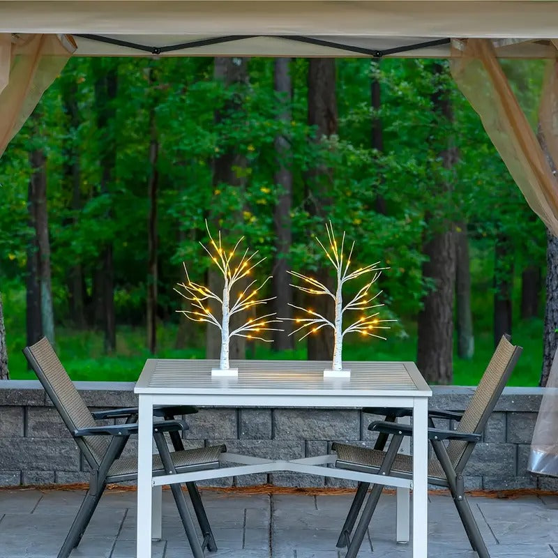 24 LED Easter Twinkling Tree, Fairy Light Spirit Tree Ornaments, 23" Birch Tree Adjustable Branches 3AA&USB Powered, Tree Lamp for Party Bedroom Decor, Christmas & Halloween Decorations