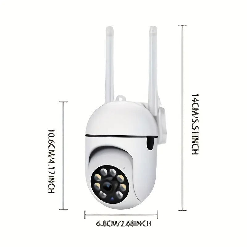 4pcs WiFi Security Camera, 1080P Wireless Outdoor Home Surveillance, with 360° Panoramic View, Smart PIR Motion Detection, Color Night Vision, Two-Way Audio, PTZ Control, Indoor Use App, Remote Viewing, Living Room Camera