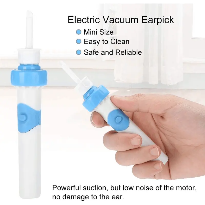 3PACK Electric Ear Suction Device, Portable Comfortable Efficient Automatic Electric Vacuum Soft Ear Pick Ear Cleaner Easy Remover Soft Prevent Ear-Pick Clean Tools Set for dry ear