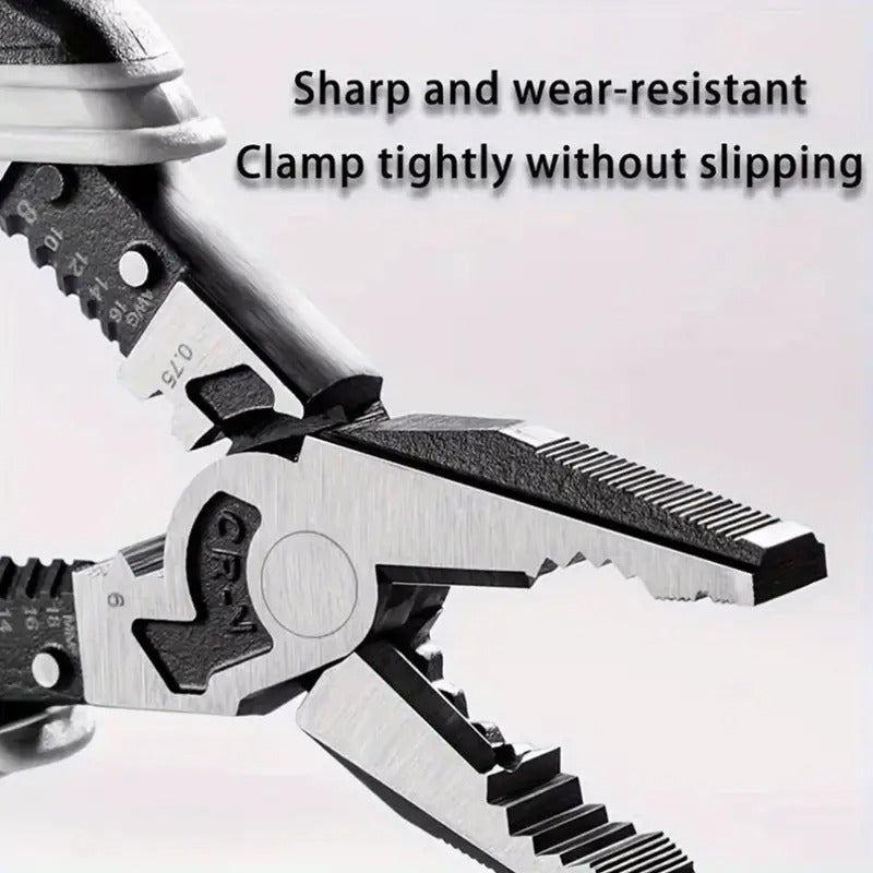 Super Alloy Universal Needle-Nose Pliers: Wire Cutters, Wire Strippers, Removal Pliers, Electricians, Professional Tools for Metal Working