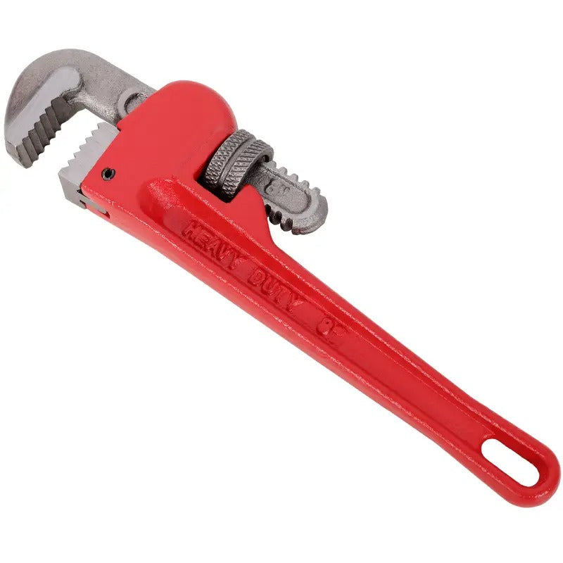 4pcs Heavy Duty Adjustable Pipe Wrench Set - 8", 10", 14", 24" Water Alloy Steel Grip Plumber'S Tools with Red Handles for Precision Plumbing, Mechanical Operation, Industrial