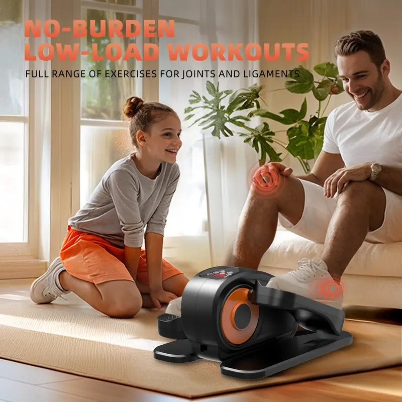 [Portable Under Desk Elliptical] Quiet Portable Under Desk Elliptical Machine - Fully Assembled Seated Pedal Exerciser with 12 Adjustable Speeds & Remote Control for