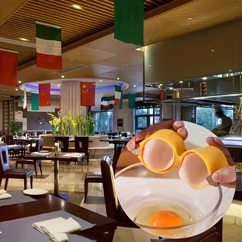 Easy Clean Eggshell Separator with Quick Peel & Yolk Splitter - Heavy-Duty ABS Kitchen Gadget, No-Mess Egg Separator with Sharp Edge Design, for Baking, Cooking, Meal Prep - Ideal Mother's Day/Father's Day Gift