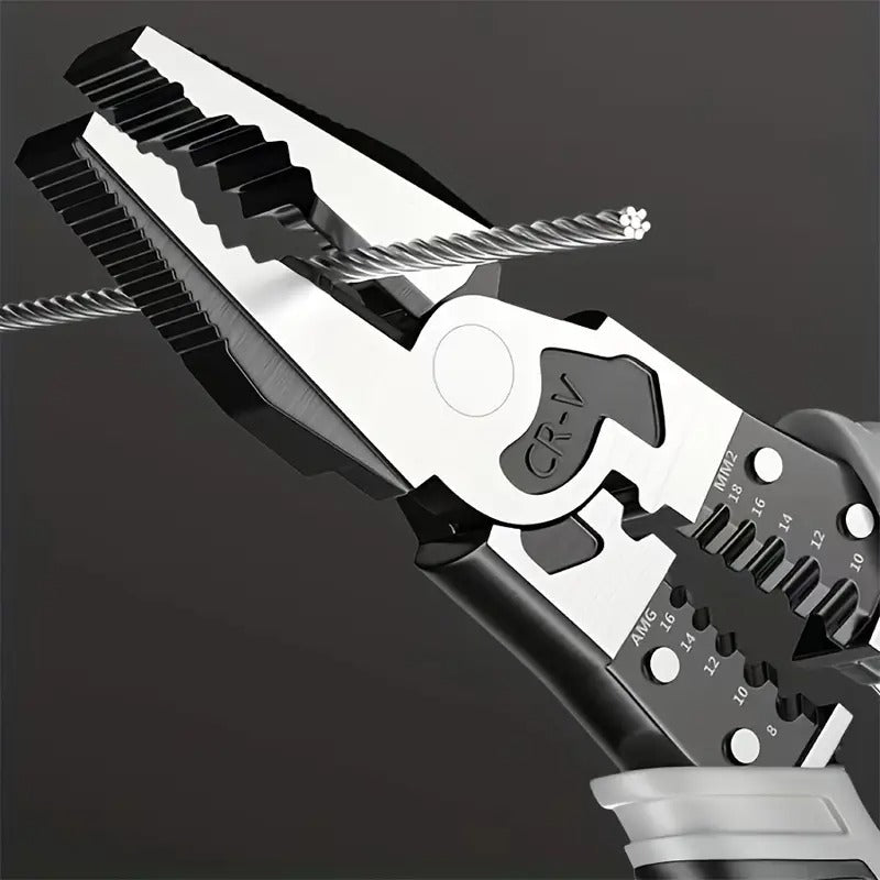 Super Alloy Universal Needle-Nose Pliers: Wire Cutters, Wire Strippers, Removal Pliers, Electricians, Professional Tools for Metal Working